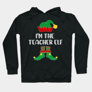 I'm The Teacher Elf Matching Family Group Christmas Hoodie